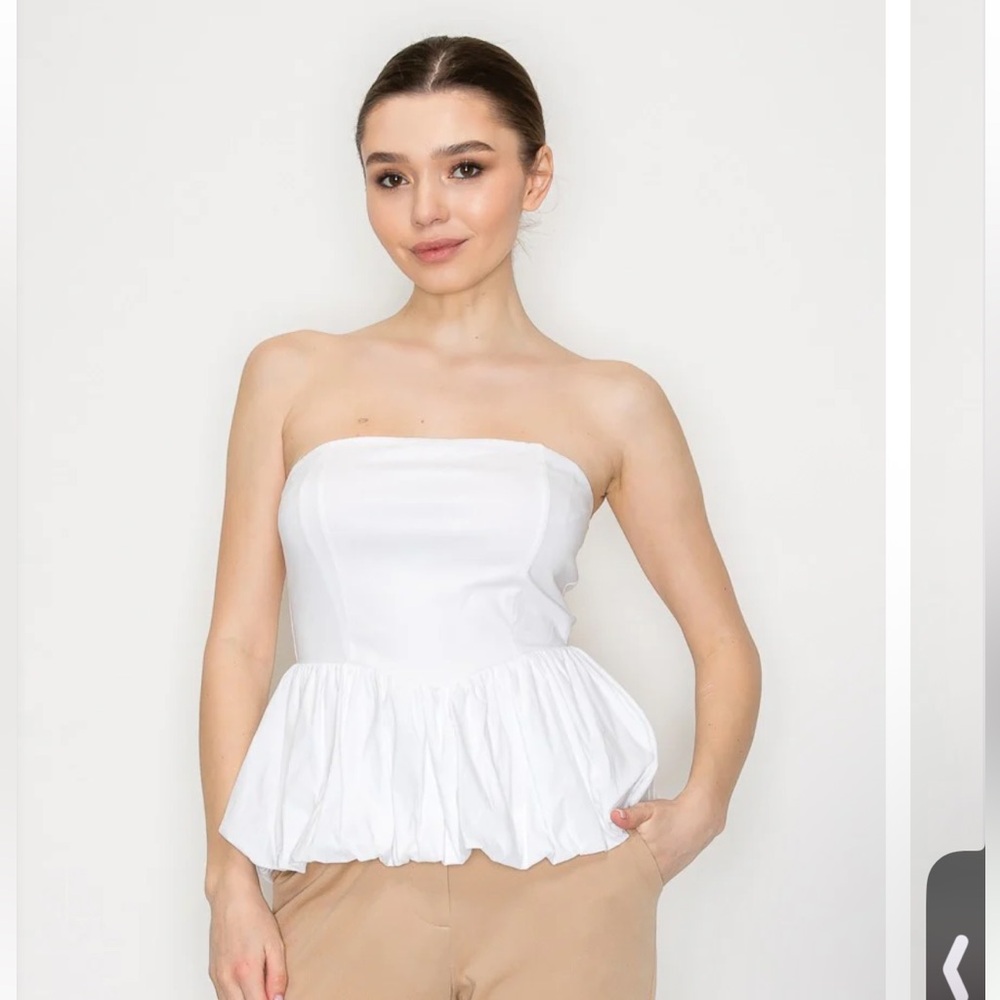 Blashe Straples Peplum Top